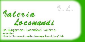 valeria locsmandi business card
